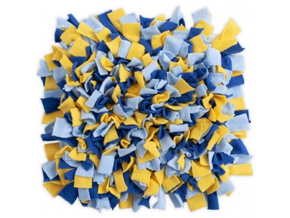 Oasi Casa - Čichová podložka pro psy Pecore - modrá/žlutá - 40x4x40 cm