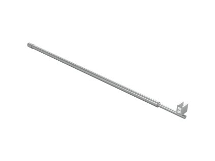 CERANO - Sprchová vzpěra kulatá, teleskopická Onyx - chrom - 77-140 cm
