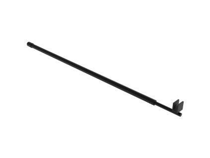 CERANO - Sprchová vzpěra kulatá, teleskopická Onyx - černá matná - 77-140 cm