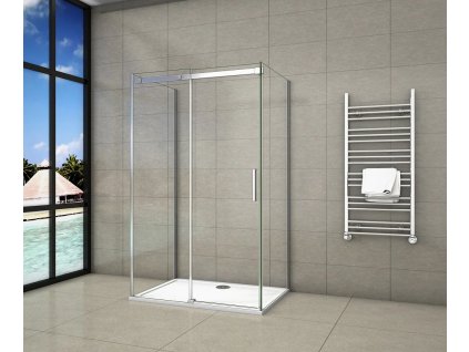 Třístěnný sprchový kout HARMONY U3 90x120x90cm L/P varianta včetně sprchové vaničky z litého mramoru