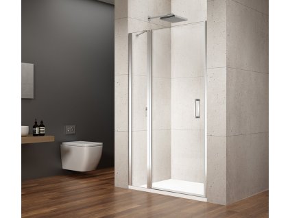 LORO sprchové dveře s pevnou částí 900mm, čiré sklo