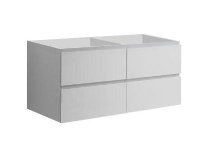 CERANO - Koupelnová skříňka pod umyvadlo Carole - bílá matná - 119x48x45 cm