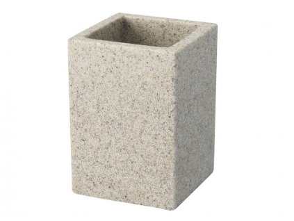 Držák na zubní kartáčky na postavení Erga Sand - přírodní - 7x10,3x7 cm