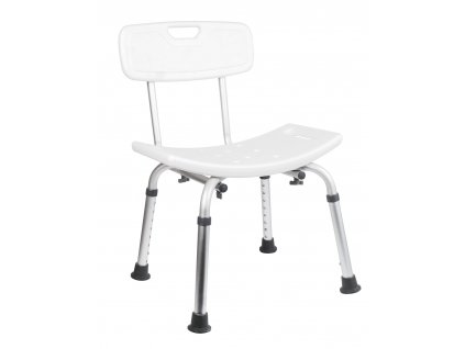 Koupelnová židle s opěradlem Erga HANDICAP - bílá - 49,5x84x54,5 cm