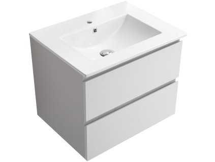 CERANO - Koupelnová skříňka Carole + keramické umyvadlo Todo - bílá matná - 60x49,8x46 cm