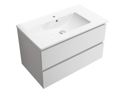 CERANO - Koupelnová skříňka Carole + keramické umyvadlo Todo - bílá matná - 80x49,8x46 cm