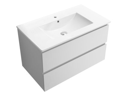 CERANO - Koupelnová skříňka Carole + keramické umyvadlo Todo - bílá matná - 81x49,5x46,5 cm