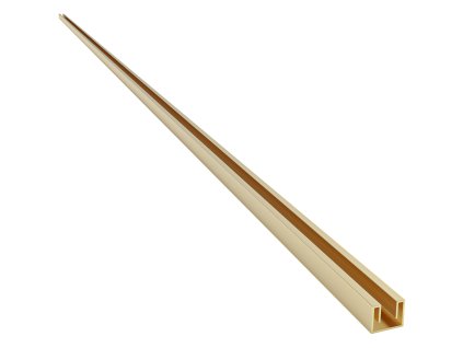 CERANO - Stěnový profil pro sprchové zástěny Walk-in - 8 mm - zápustný - zlatá kartáčovaná - 200 cm