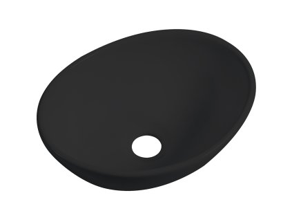 CERANO - Umyvadlo keramické Minio - na desku - černá matná - 34,5x26 cm