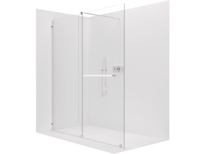 CERANO - Sprchová zástěna Walk-in Medin L/P - 8 mm - chrom, transparentní sklo - 120x195 cm - dvoudílná posuvná