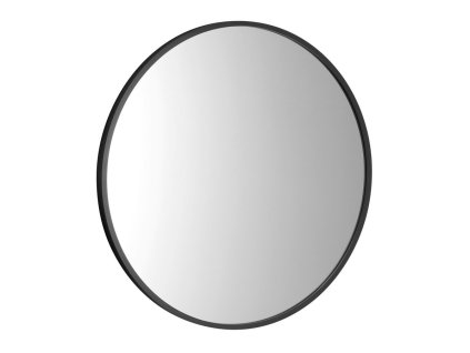 NOTION SLIM kulaté zrcadlo v rámu ø 40cm, černá mat