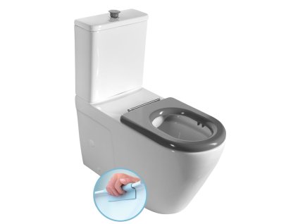 MEDIC RIMLESS WC kombi mísa s nádržkou, spodní/zadní odpad, bílá