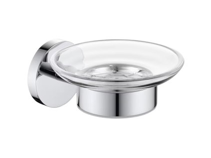 CERANO - Nástěnná mýdlenka Lineo - chrom, transparentní sklo