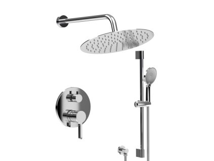 ICONIC podomítkový sprchový set s pákovou baterií, 2 výstupy, posuvný držák sprchy, chrom