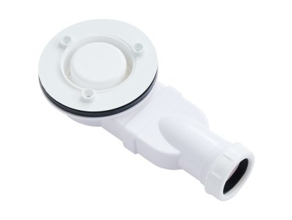 CERANO - Sifon sprchové vaničky 90mm - Slim - DN40 - příruba bílá