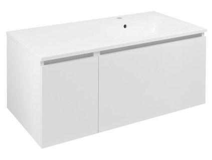 LOREA skříňka s umyvadlem 101x46x51,5cm (30+70 cm), pravá, bílá mat