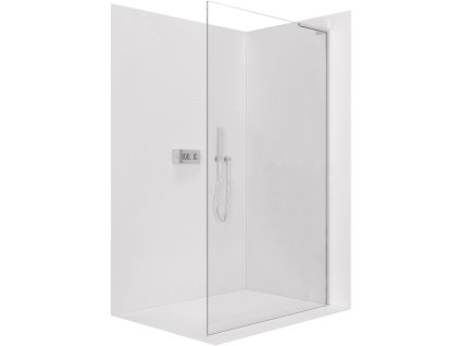 CERANO - Sprchová zástěna Walk-in Onyx L-pravá vzpěra - 8 mm - chrom, transparentní sklo - 120x200 cm