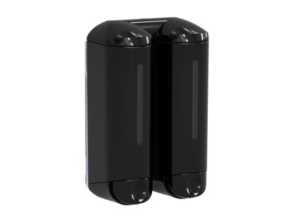 SHOWER MEDIUM dvojitý dávkovač tekutého mýdla, 2x250ml, černá