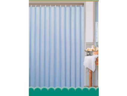 Sprchový závěs 180x200cm, 100% polyester, modrá