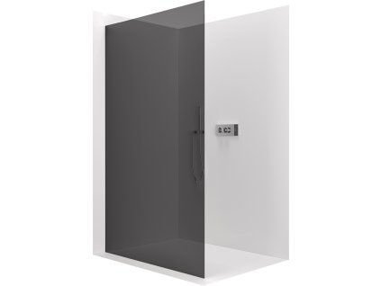 CERANO - Sprchová zástěna Walk-in Crystal L/P - 8 mm - bezvzpěrový systém - chrom, grafitové sklo - 70x200 cm