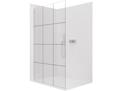 CERANO - Sprchová zástěna Walk-in Crystal L/P - 8 mm - bezvzpěrový systém - chrom, industriální sklo - 130x200 cm