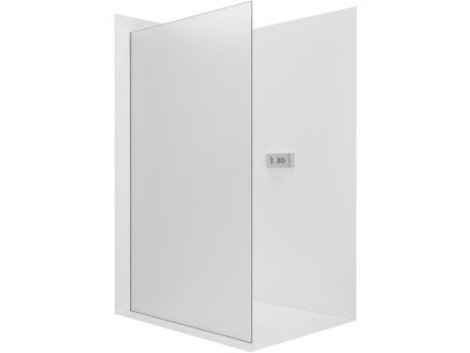 CERANO - Sprchová zástěna Walk-in Crystal L/P - 8 mm - bezvzpěrový systém - chrom, mléčné sklo - 160x200 cm