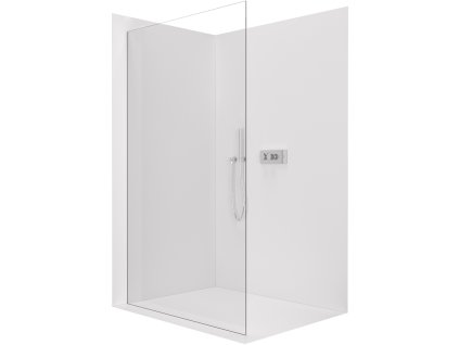 CERANO - Sprchová zástěna Walk-in Crystal L/P - 8 mm - bezvzpěrový systém - chrom, transparentní sklo - 50x200 cm