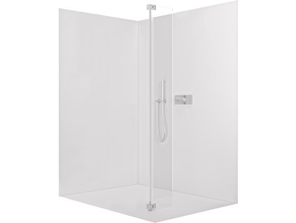 CERANO - Přídavný otočný panel ke sprchové zástěně Onyx - 8 mm - chrom, transparentní sklo - 30x200 cm