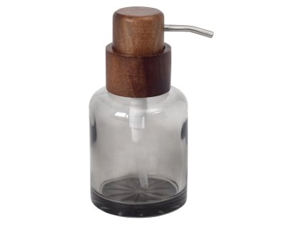 FIGO dávkovač mýdla na postavení 300ml, kouřové sklo/dřevo