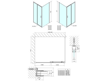 EASY obdélníkový sprchový kout 1300x700mm, čiré sklo L/P varianta
