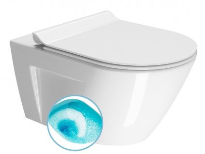 NORM závěsná WC mísa, Swirlflush, 36x55 cm, bílá ExtraGlaze