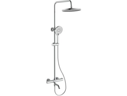 CERANO - Nástěnný sprchový sloup Selma - termostatická vanová otočná baterie - chrom