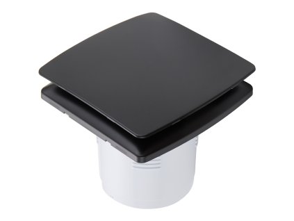 CERANO - Koupelnový axiální ventilátor, 12W, potrubí 100mm - černá matná