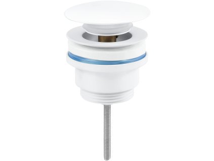 CERANO - Umyvadlová výpusť - 5/4“ - click-clack - univerzální - bílá lesklá