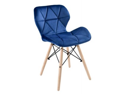 Modré designové křesílko MURET VELVET DSW 72x45x38