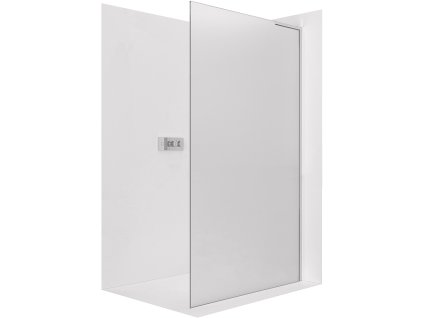 CERANO - Sprchová zástěna Walk-in Onyx L-pravá vzpěra - 8 mm - chrom, mléčné sklo - 30x200 cm