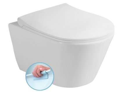 AVVA závěsná WC mísa Rimless, 35,5x53 cm, bílá