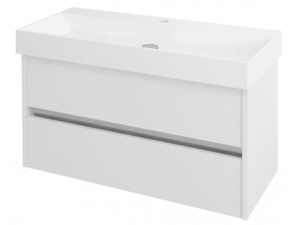 NIRONA umyvadlová skříňka 95x51,5x43 cm, bílá
