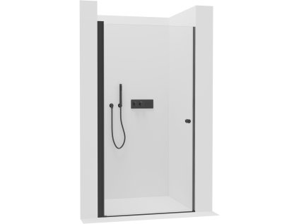 CERANO - Sprchové křídlové dveře Antelo L/P - 6 mm - černá matná, transparentní sklo - 100x190 cm - ROZBALENO