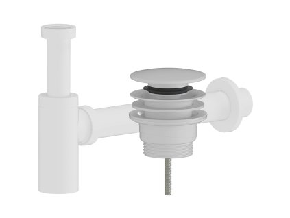 CERANO - Sifon umyvadlový - 5/4" - plast - DN40/300 mm - s výpustí click-clack - univerzální - plast - bílá matná
