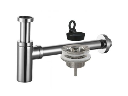 CERANO - Sifon umyvadlový - mosaz - DN32 mm - chrom s výpustí  - nerez