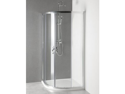 AKCE čtvrtkruhová sprchová zástěna 900x900x1900mm, čiré sklo + vanička v hodnotě 3 990 Kč ZDARMA