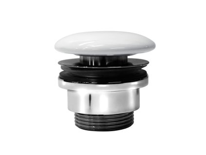 GSI umyvadlová výpust 5/4“, neuzavíratelná, tl.5-65 mm, keramická krytka, bílá lesk