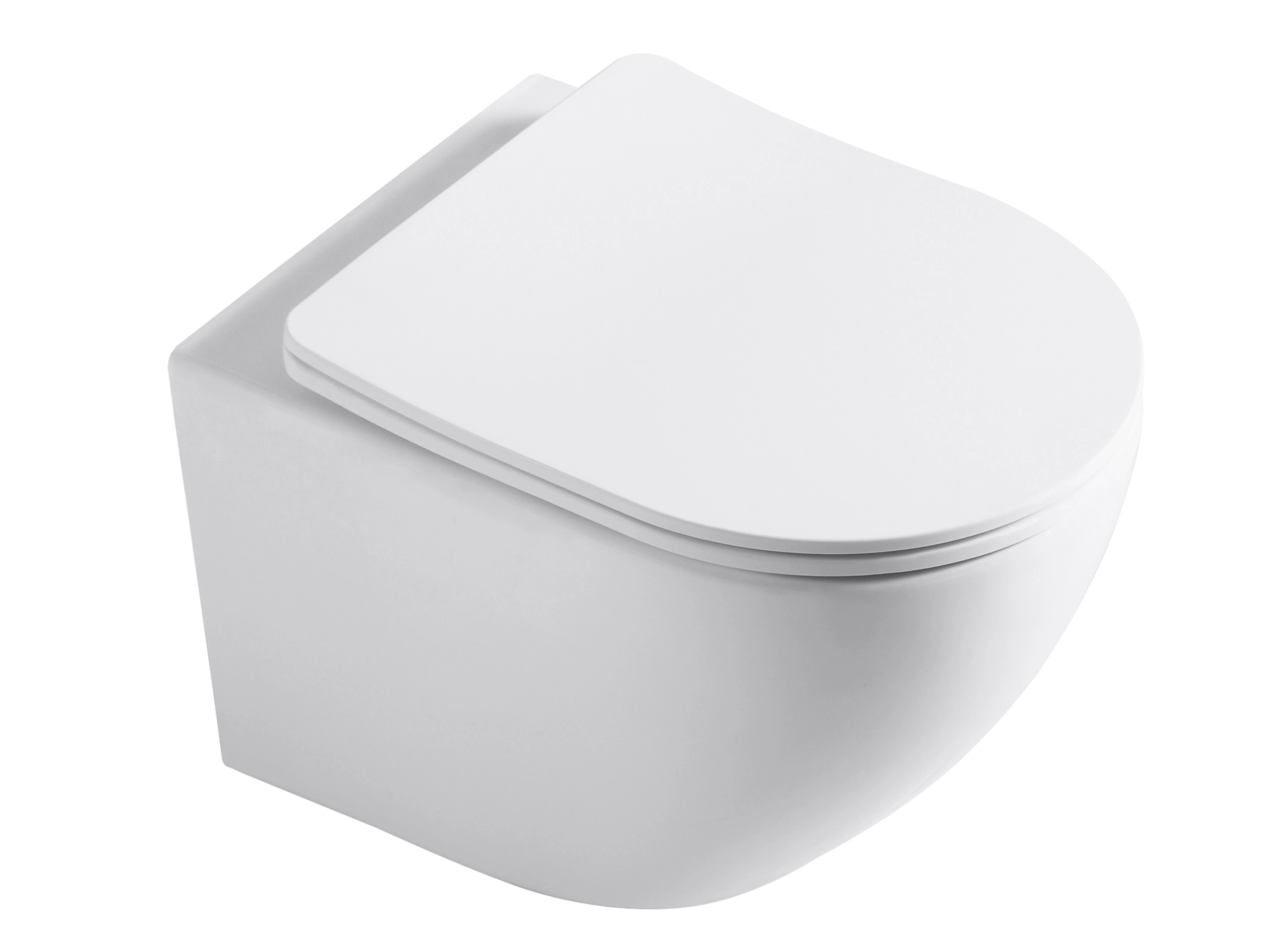 CERANO - WC závěsné Cesso, Rimless + Slim/UF sedátko - bílá matná - 49x36 cm