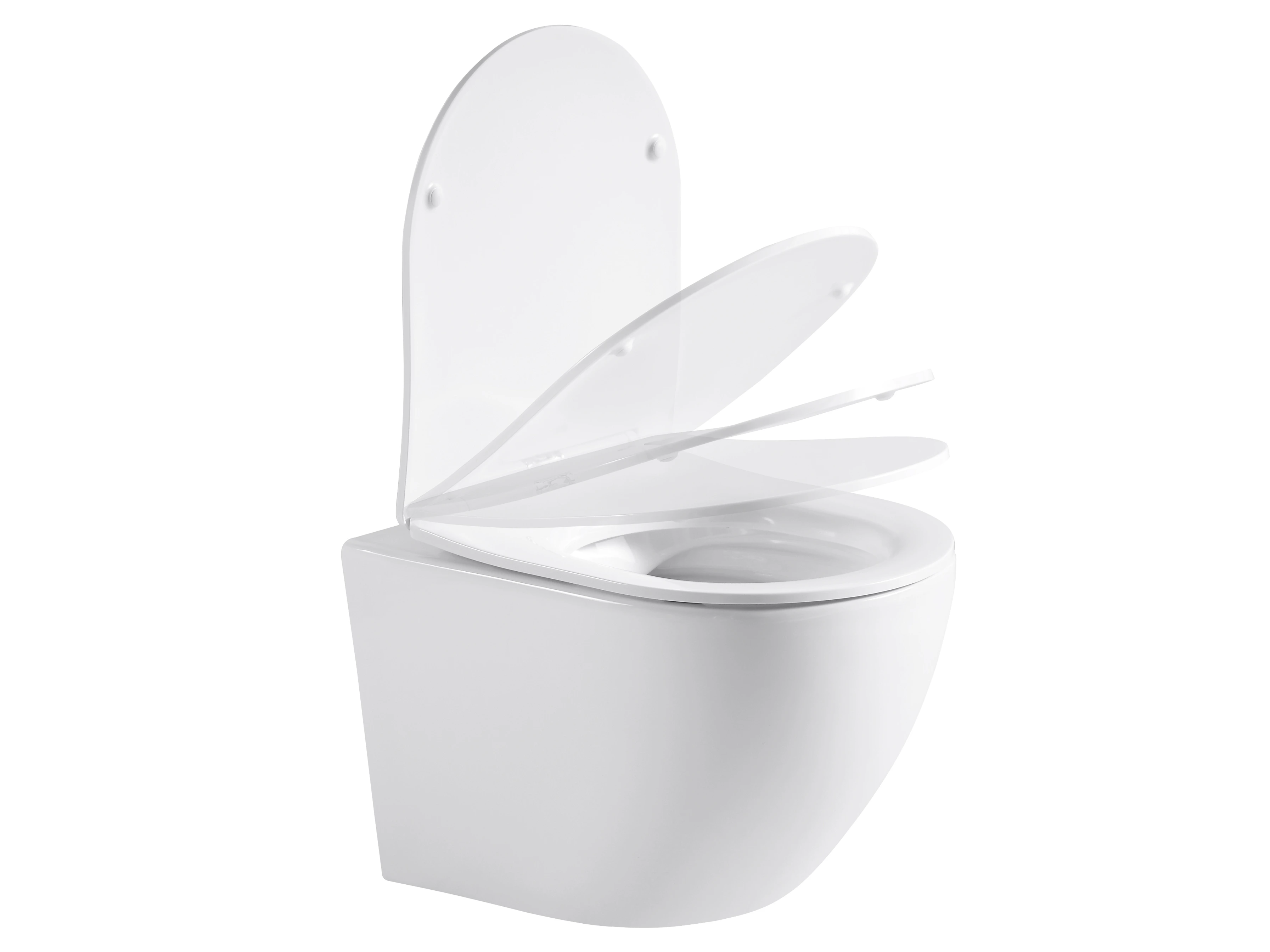 CERANO - WC závěsné Cesso, Rimless + Slim/UF sedátko - bílá matná - 49x36 cm
