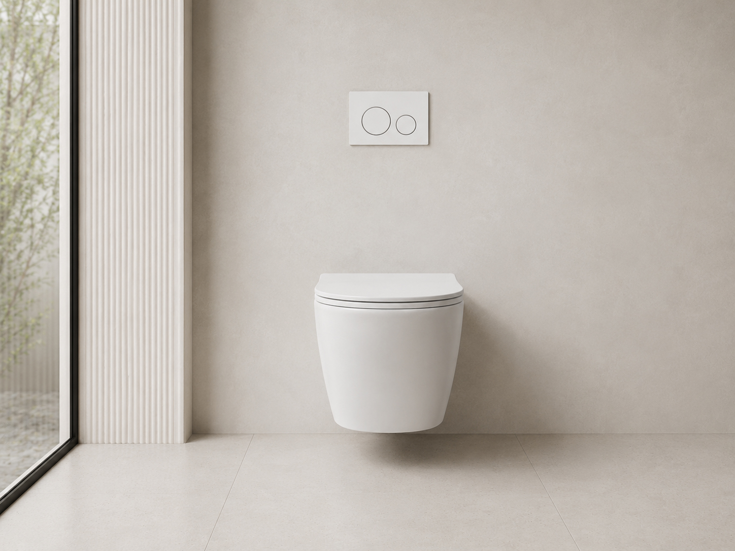CERANO - WC závěsné Cesso, Rimless + Slim/UF sedátko - bílá matná - 49x36 cm