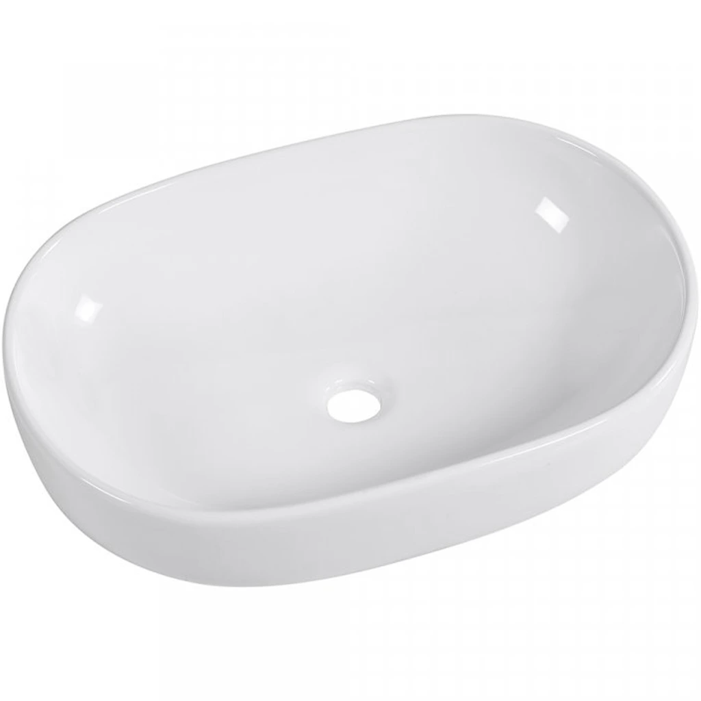 CERANO - Umyvadlo keramické  Deno - na desku - bílá lesklá - 59x41 cm