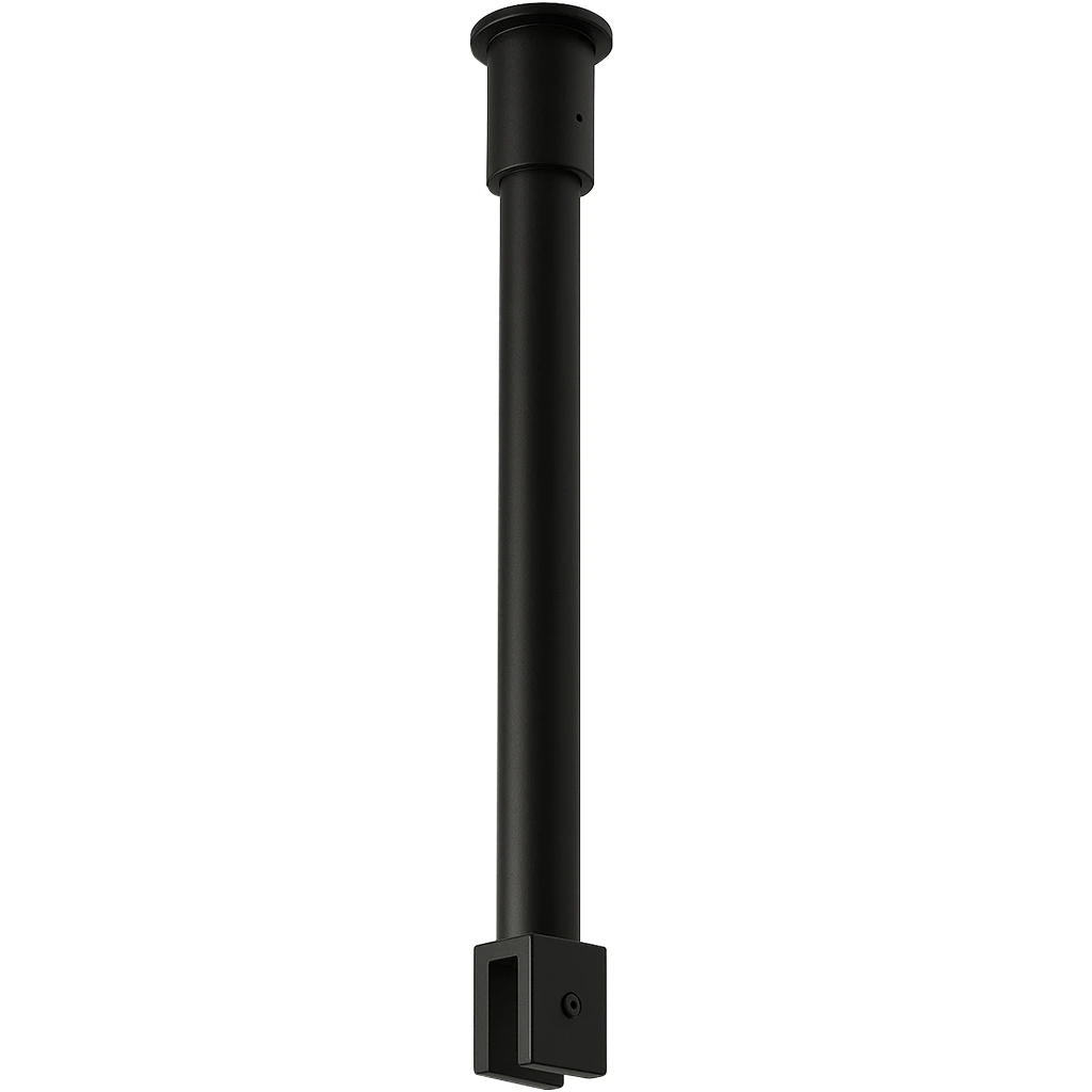 CERANO - Sprchová vzpěra Onyx - kulatá - vertikální do stropu - 40 cm - černá matná