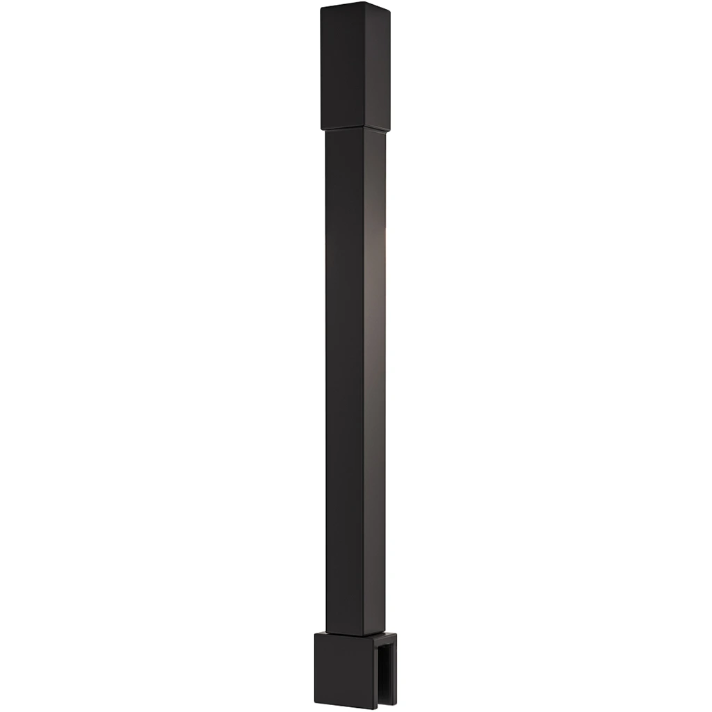 CERANO - Sprchová vzpěra Onyx - hranatá - vertikální do stropu - 40 cm - černá matná