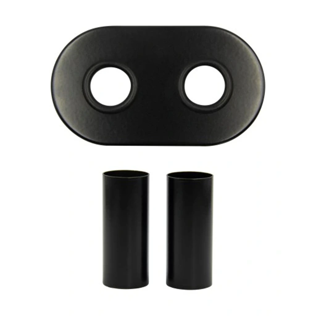 CERANO - Koupelnový radiátorový set Luigi - kombinované výtápění, termo tyč - středové připojení 50 mm - 600W - černá matná - 1600x500 mm